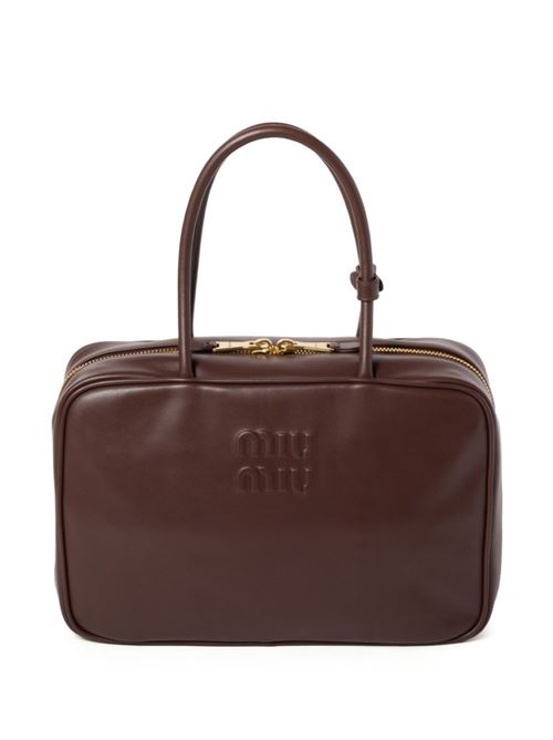 Coffee brown leather Beau bag MIU MIU | 5BB117V-MON2CRWF0NBL